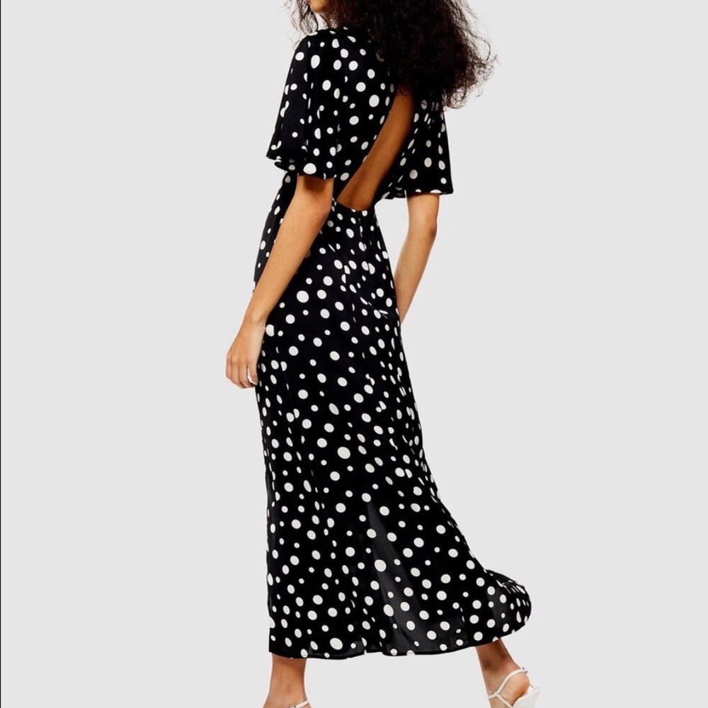 NWOT TOPSHOP open back maxi dress with side slits